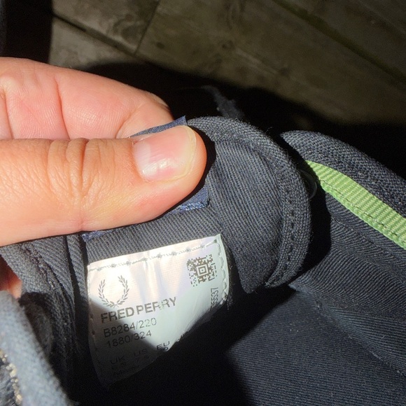 Men’s Fred Perry Trainers Casual Canvas Shoe Size Uk 6.5 US 7,5 - Picture 6 of 9